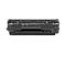 Black toner cartridge, HP 36A, on white background.