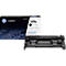 Zwarte tonercartridge en verpakking. Inscriptie 'HP LaserJet 149A'.