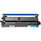 Zwarte Brother tonercartridge met een lichtblauwe roller en Brother-logo op een witte achtergrond.