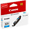 Originele Canon inktcartridge CLI-531C (6119C001), tot 515 pagina's, enkele verpakking, cyaan