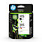 Twee-pack zwarte en driekleurige HP 305 inktcartridges.