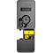 Zwarte tonercartridge, geel gemarkeerd, met tandwielen, Kyocera-logo en tekst "TK-5450Y".