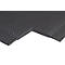 A black rubber mat with raised, diamond-shaped patterns. The edge is cut to show the layering.