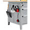 Otto Kind brede werkbank type 405, beuken multiplex blad, tot 1.200 kg, B 1524 x D 750 x H 850 mm, staal, centrale vergrendeling, blank aluminium/wit aluminium