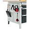 Otto Kind brede werkbank type 405, beuken multiplex blad, tot 1.200 kg, B 1524 x D 750 x H 850 mm, staal, centrale vergrendeling, lichtgrijs/antracietgrijs