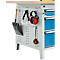 Otto Kind brede werkbank type 405, beuken multiplex blad, tot 1.200 kg, B 1524 x D 750 x H 850 mm, staal, centrale vergrendeling, lichtgrijs/lichtblauw