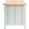Otto Kind Breitfachwerkbank Typ 405, Buche Multiplexplatte, bis 1.200 kg, B 1524 x T 750 x H 850 mm, Stahl, Zentralverschluss, lichtgrau/anthrazitgrau