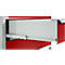 Otto Kind Breitfachwerkbank Typ 405, Buche Multiplexplatte, bis 1.200 kg, B 1524 x T 750 x H 850 mm, Stahl, Zentralverschluss, lichtgrau/feuerrot