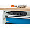 Otto Kind Breitfachwerkbank Typ 405, Buche Multiplexplatte, bis 1.200 kg, B 1524 x T 750 x H 850 mm, Stahl, Zentralverschluss, lichtgrau/lichtblau