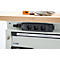 Otto Kind Breitfachwerkbank Typ 405, Buche Multiplexplatte, bis 1.200 kg, B 1524 x T 750 x H 850 mm, Stahl, Zentralverschluss, lichtgrau/lichtgrau