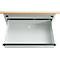 Otto Kind Breitfachwerkbank Typ 405, Buche Multiplexplatte, bis 1.200 kg, B 1524 x T 750 x H 850 mm, Stahl, Zentralverschluss, lichtgrau/lichtgrau