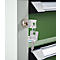 Otto Kind Breitfachwerkbank Typ 405, Buche Multiplexplatte, bis 1.200 kg, B 1524 x T 750 x H 850 mm, Stahl, Zentralverschluss, lichtgrau/resedagrün