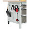 Otto Kind Breitfachwerkbank Typ 405, Buche Multiplexplatte, bis 1.200 kg, B 1524 x T 750 x H 850 mm, Stahl, Zentralverschluss, lichtgrau/staubgrau