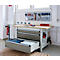 Otto Kind Breitfachwerkbank Typ 405, Buche Multiplexplatte, bis 1.200 kg, B 1524 x T 750 x H 850 mm, Stahl, Zentralverschluss, lichtgrau/staubgrau
