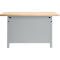 Otto Kind Breitfachwerkbank Typ 405, Buche Multiplexplatte, bis 1.200 kg, B 1524 x T 750 x H 850 mm, Stahl, Zentralverschluss, weißaluminium/tiefschwarz