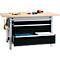 Otto Kind établi large type 405, plateau en hêtre multiplex, jusqu'à 1 200 kg, L 1524 x P 750 x H 850 mm, acier, fermeture centrale, blanc aluminium/noir profond