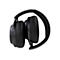 Schwarzer Over-Ear-Kopfhörer, zusammengeklappt, vor weißem Hintergrund. Ohrmuscheln und Kopfbügel sind sichtbar.