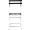 Outdoor-Klappstuhl meet® by Paperflow EDEN, ohne Armlehnen, UV-behandelt, B 380 x T 335 x H 440 mm, Stahl verzinkt, schwarz-schwarz, 2 Stück
