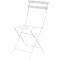 Outdoor klapstoel meet® van Paperflow EDEN, zonder armleuningen, UV-behandeld, B 380 x D 335 x H 440 mm, gegalvaniseerd staal, wit-wit, 2 stuks