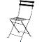 Outdoor klapstoel meet® van Paperflow EDEN, zonder armleuningen, UV-behandeld, B 380 x D 335 x H 440 mm, gegalvaniseerd staal, zwart-zwart, 2 stuks