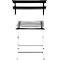 Outdoor klapstoel meet® van Paperflow EDEN, zonder armleuningen, UV-behandeld, B 380 x D 335 x H 440 mm, gegalvaniseerd staal, zwart-zwart, 2 stuks