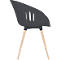 Outdoor-Stuhl Topstar T2023, 2 Stück, ergonomische Kunststoffschale, Füsse ein- und ausdrehbar, anthrazit