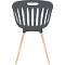 Outdoor-Stuhl Topstar T2023, 2 Stück, ergonomische Kunststoffschale, Füsse ein- und ausdrehbar, anthrazit