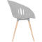 Outdoor-Stuhl Topstar T2023, 2 Stück, ergonomische Kunststoffschale, Füsse ein- und ausdrehbar, hellgrau