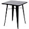 Outdoor-Tisch meet® by Paperflow URBAN, quadratisch, B 600 x H 730 mm, Stahl verzinkt, schwarz-schwarz