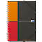 Oxford International vergaderboek, DIN B5, wit vierkant, 80 vel, spiraal gebonden, Optik papier, oranje/rood/grijs