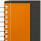 Oxford International vergaderboek, DIN B5, wit vierkant, 80 vel, spiraal gebonden, Optik papier, oranje/rood/grijs