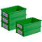 Pack ahorro cajas apilables serie 14/6-2-H, plástico PP, capacidad 12 l, verde, 5 unidades