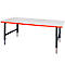 Pack- und Arbeitstisch Rocholz System 2000, erweiterbar, B 2000 x T 920 x H 690-960 mm, Stahl, hellgrau/anthrazit