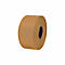 A brown paper tape roll. The roll is cylindrical with a hole in the middle. The background is white.