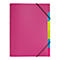 PAGNA documentenmap Funky School, elastieksluiting, 5-delig, PP, donkerroze