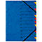 PAGNA Dokumentenmappe Easy, DIN A4, Gummizugverschluss, 12-teilig, blau