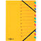 PAGNA Dokumentenmappe Easy, DIN A4, Gummizugverschluss, 12-teilig, gelb