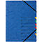 PAGNA Dokumentenmappe Easy, DIN A4, Gummizugverschluss, 7-teilig, blau