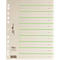 Notepad with green lines, perforation, side brand lettering.