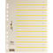 Cream-colored sheet with yellow horizontal lines. Printed numbers from 1 to 9, as well as the 'easy rip' logo.