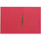 Red file folder with gold-colored clip. The folder is slightly textured.