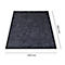 Paillasson rectangulaire gris foncé avec bord noir et indications de taille (600 mm x 900 mm).