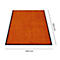 Paillasson orange avec bords noirs, dimensions 600 x 900 mm.