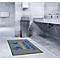 Paillasson Bitte Hände waschen.wash your hands*, polyamide, dos/bords en caoutchouc nitrile, lavable, L 750 x l 1200 mm