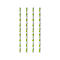 Pailles à boire Papstar Green Dots, jetables, L 200 x Ø 6 mm, en papier certifié FSC®, blanches à pois verts, 100 pièces.