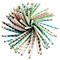 Pailles à boire Papstar Stripes, jetables, L 200 x Ø 6 mm, en papier certifié FSC®, couleurs assorties, 100 pcs.
