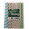 Pailles à boire Papstar Stripes, jetables, L 200 x Ø 6 mm, en papier certifié FSC®, couleurs assorties, 100 pcs.