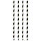 Pailles à boire Papstar Stripes, jetables, L 290 x Ø 6 mm, en papier certifié FSC®, noir et blanc, 100 pièces.