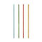 Pailles à boire Papstar Zig-Zag, jetables, L 200 x Ø 6 mm, en papier certifié FSC®, couleurs assorties, 100 pièces.