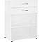 PALENQUE combi-boekenkast, 3 OH, 2 open vakken + 2 laden, B 800 x D 400 x 1104 mm, wit